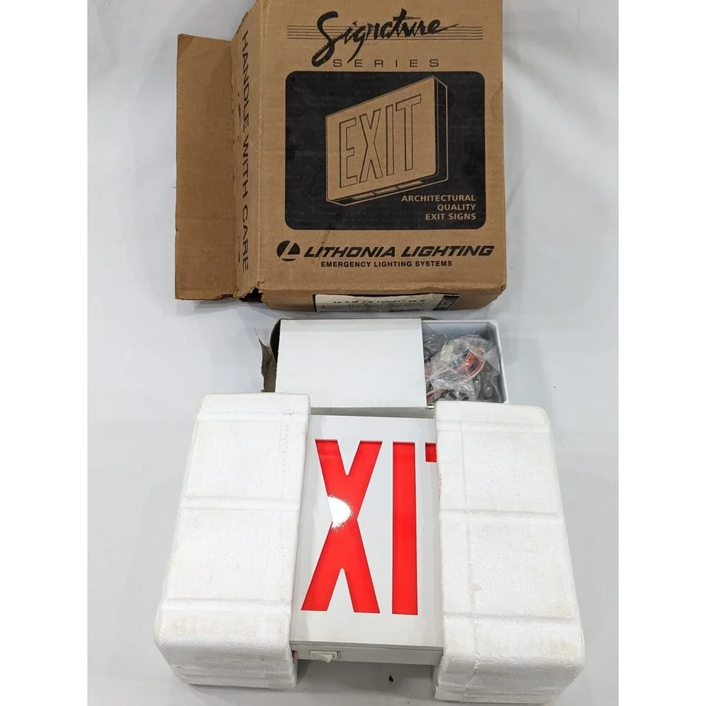 Lithonia LRP 1 GC 120/277 EL N PNL Red Letter Face